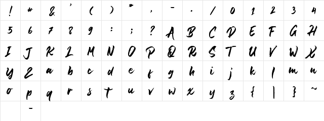 Shintaku Demo Regular  glyph index