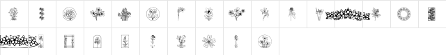 Wildflower II Regular  glyph index