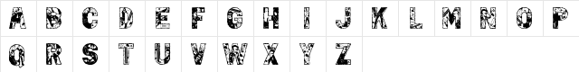 PUNK ROCK Regular  glyph index