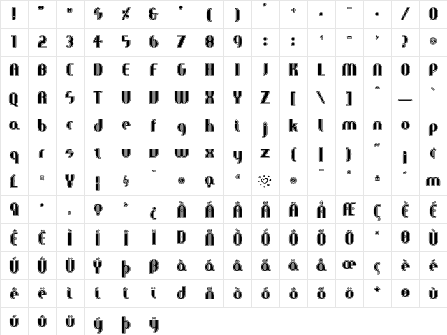 FastGirls WiredForSupport  glyph index