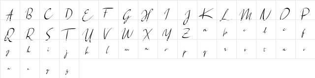 Santiago Regular  glyph index