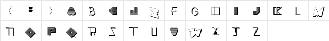 BOSS M B  glyph index