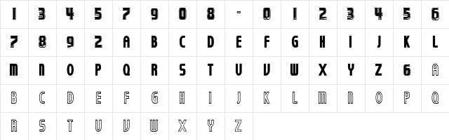 TheFootballLeague Regular  glyph index