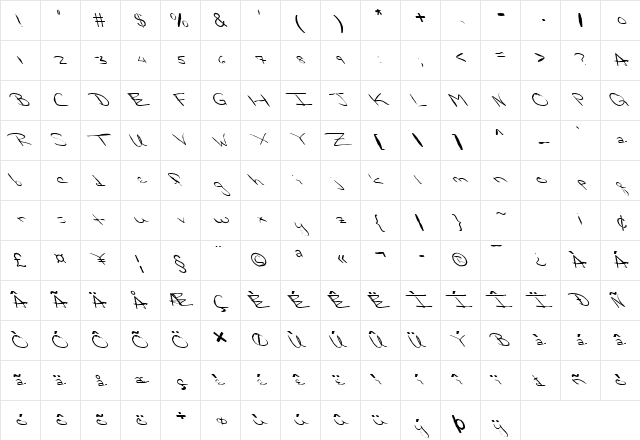 FZ HAND 24 MANGLED LEFTY Normal  glyph index