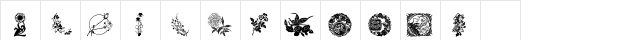 Floral 1 Regular  glyph index