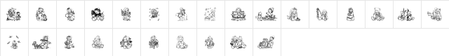 CherisedHoliday Regular  glyph index
