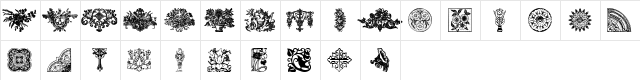 ryp_deco7 Regular  glyph index