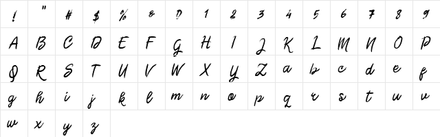 Morgan Chalk Morgan Chalk  glyph index
