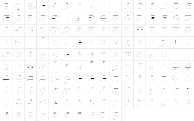 CircularSawOutline Oblique  glyph index