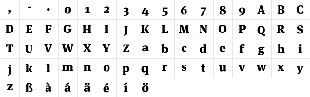 MetaSerif-Black MetaSerif-Black  glyph index