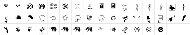 Bits Pics Normal  glyph index