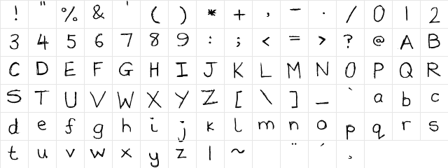 Lost and Found Regular  glyph index