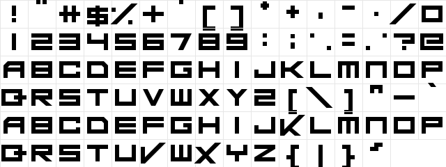 Da Mad Rave Regular  glyph index