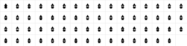 sbfence Regular  glyph index