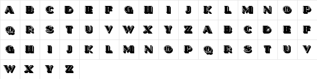 Frozen Regular  glyph index