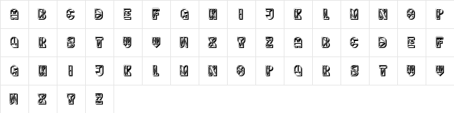 Labyrinth Regular  glyph index