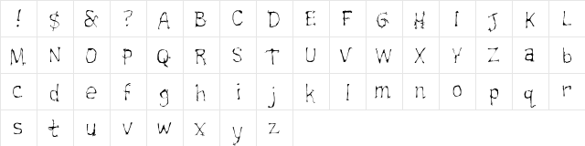 Shipwreck Lite  glyph index