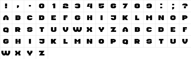 Housebreak Extended  glyph index