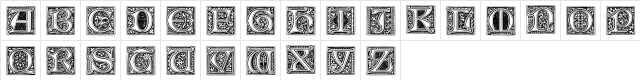 Medieval Victoriana No.1 Regular  glyph index