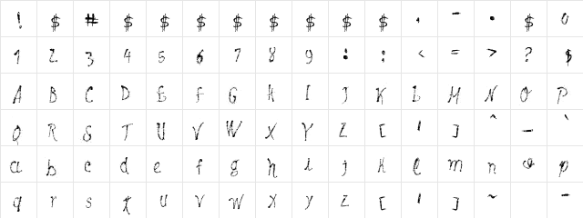 Maybe Pollock Regular  glyph index