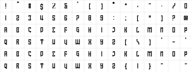 Interlewd Regular  glyph index