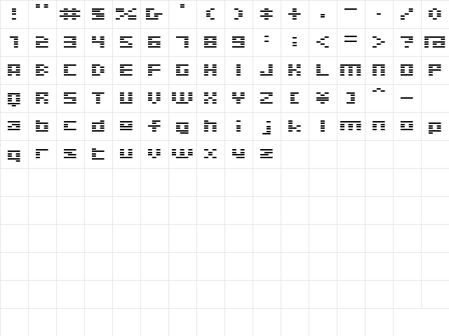 D3 Digitalism Regular  glyph index