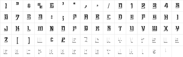 Baguet Display Caps SSi Regular  glyph index