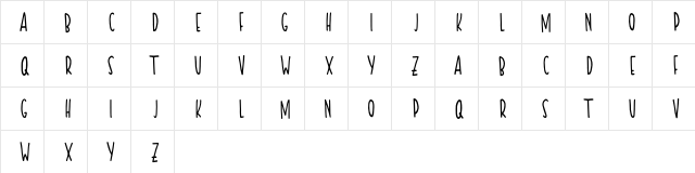 Summer Mornings Regular  glyph index