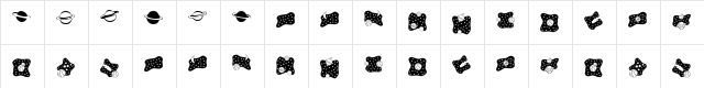 KR Space Dings Regular  glyph index