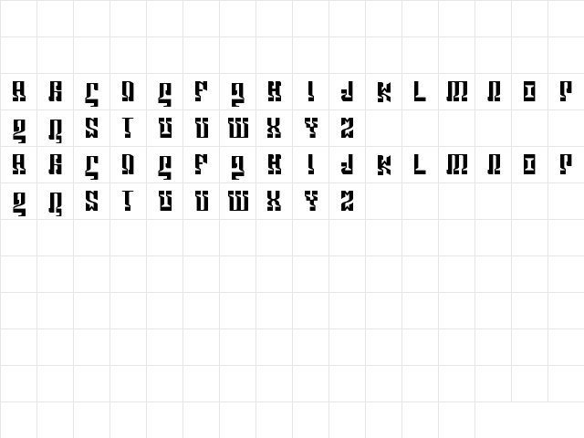 MARSHOSBN Regular  glyph index