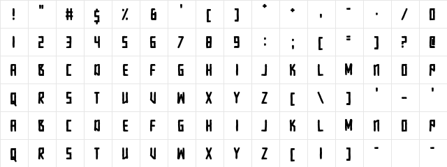 Loudhailer Regular  glyph index