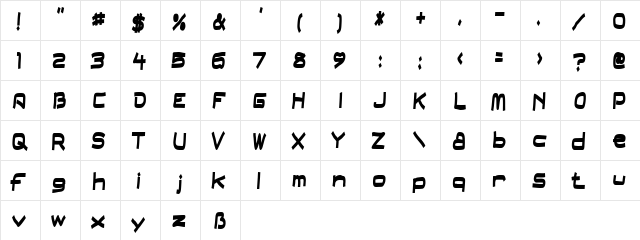 FieldDayFilter Regular  glyph index