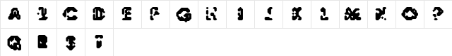 Doctor Morse Regular  glyph index