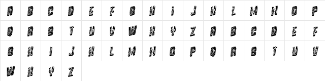 Stairs Regular  glyph index