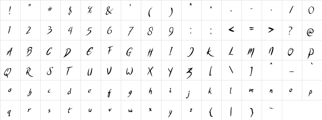 SnowBad Regular  glyph index