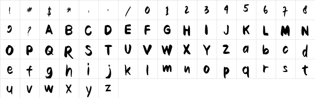 journey Regular  glyph index