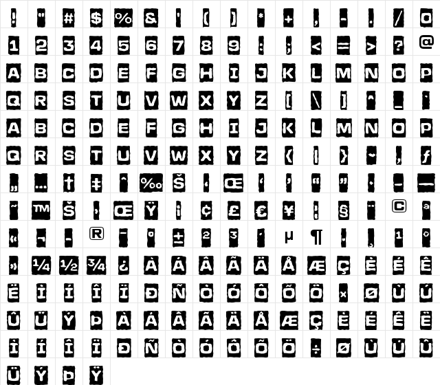 a_LineaSansCmBrk Bold  glyph index