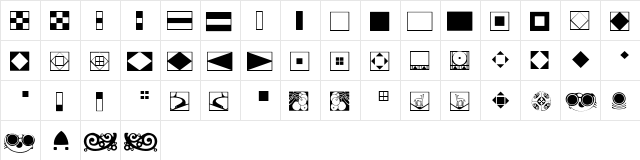 Vienna Regular  glyph index