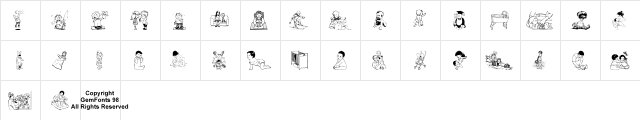 Chyld Regular  glyph index
