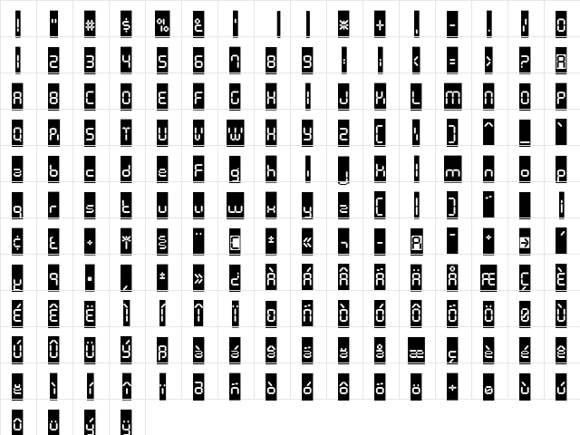 Calculus Regular  glyph index