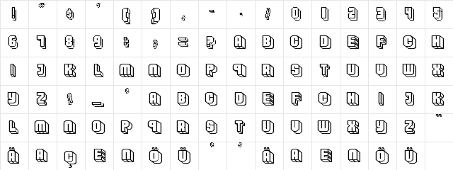 Habbo Regular  glyph index