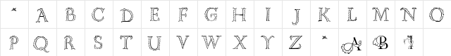 Floriated Gill  glyph index