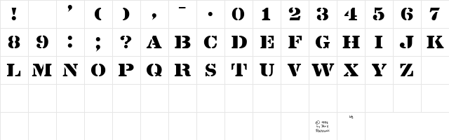 Lintsec Normal  glyph index
