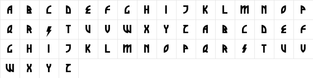 Brothers of Metal Regular  glyph index