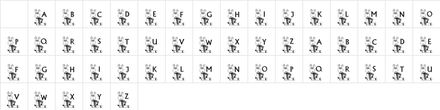 101! Blitzy's Font Regular  glyph index