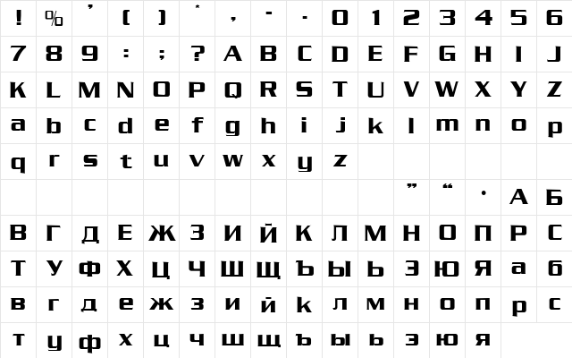 DG_Serpentine Normal  glyph index