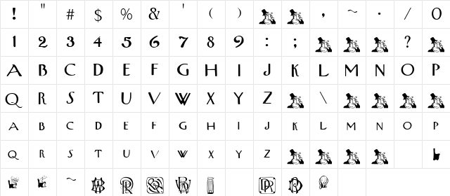 Upper-WestSide Regular  glyph index