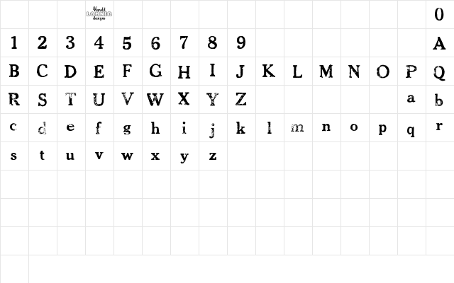 CheltPress Trial  glyph index