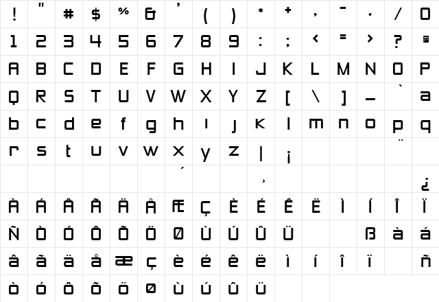 Zero Threes Regular  glyph index