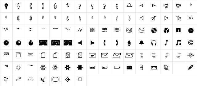 MiniPics Digidings  glyph index